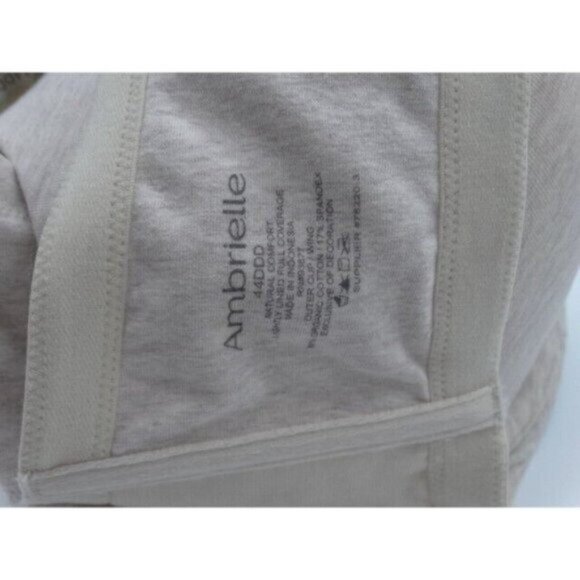 Ambrielle Women's Bra Beige Size 44DDD Underwire Cotton Bra Light Padding - Picture 6 of 7